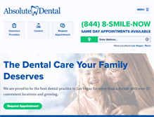 Tablet Screenshot of absolutedental.com